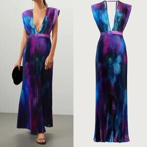 Vibrant Blue and Purple Mini Dress